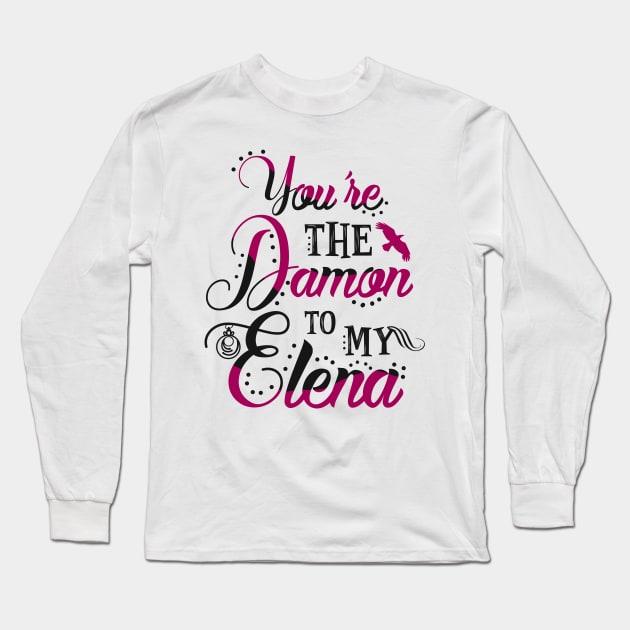 Damon to my Elena Long Sleeve T-Shirt by KsuAnn